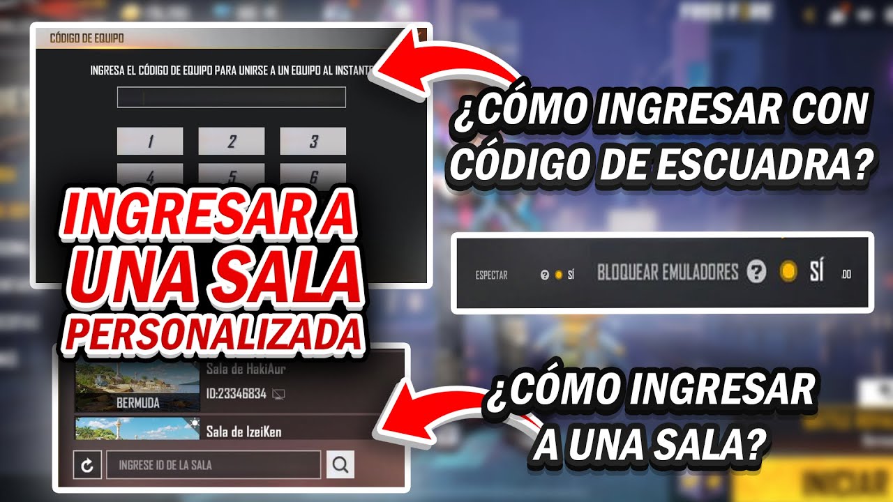 Como unirse a una sala en Free Fire 1