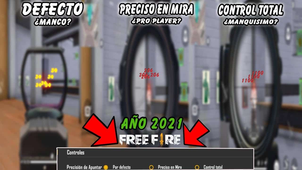 Free Fire control total o preciso en la mira