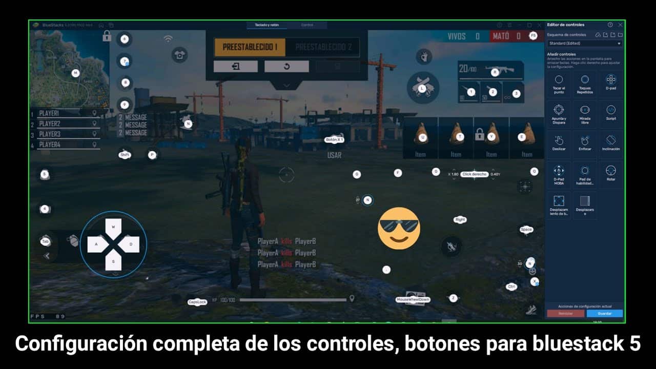 guia completa como configurar los controles de free fire en pc usando bluestacks